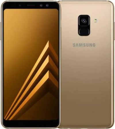 Лот: 12568600. Фото: 1. Samsung Galaxy A8 Gold 2018 32GB. Смартфоны