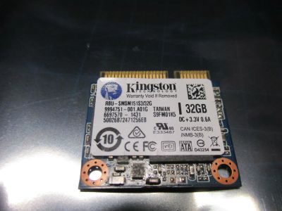 Лот: 11032835. Фото: 1. Kingston SSD mSATA 32Gb пробег... SSD-накопители