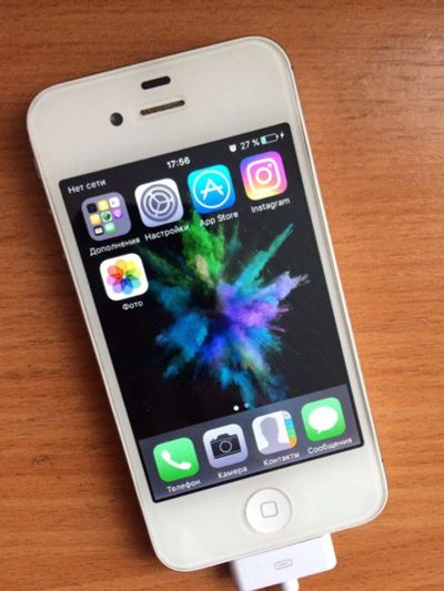 Лот: 8071080. Фото: 1. iPhone 4S Белый!. Смартфоны