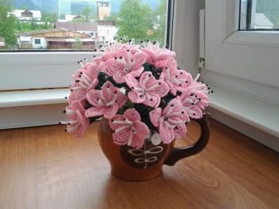 Лот: 6285041. Фото: 1. Изделия из бисера букет. Бисероплетение