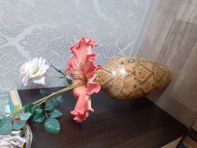 Лот: 14673297. Фото: 1. Ваза с цветами (читайте описание... Вазы