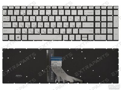 Лот: 16485336. Фото: 1. Клавиатура HP Pavilion 15-cw серебро... Клавиатуры для ноутбуков
