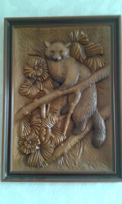 Лот: 11401841. Фото: 1. Картина.Ручная резьба по дереву... Произведения