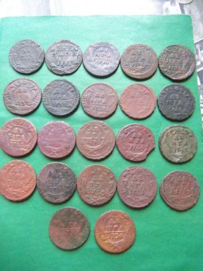 Лот: 23336923. Фото: 1. Полный комплект денги 1730-1754... Россия до 1917 года