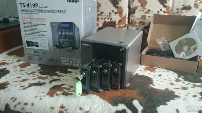 Лот: 10257322. Фото: 1. QNAP TS-419P NAS + 8 (4*2)Tb HDD. СХД
