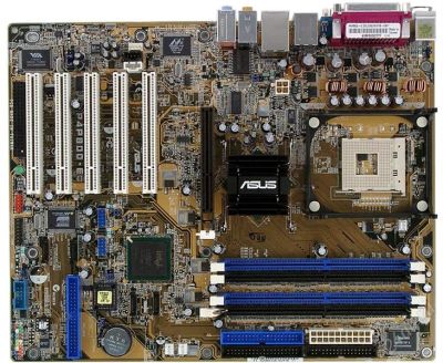 Лот: 830828. Фото: 1. Материнская плата Asus P4P800-E... Материнские платы