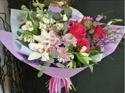 Лот: 11337938. Фото: 1. Букет в стильной упаковке №69... Свежие цветы
