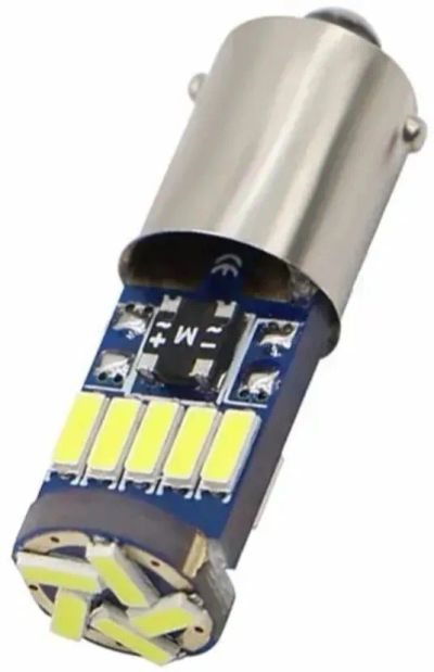 Лот: 25587396. Фото: 1. Лампа 12В Вa9s 15smd Белый свет... Оптика и освещение