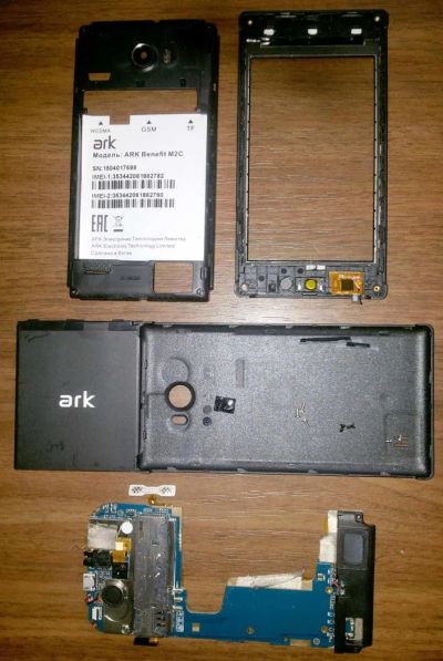 Лот: 7181670. Фото: 1. Ark Benefit M2C (на запчасти). Смартфоны