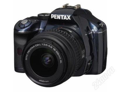 Лот: 689632. Фото: 1. pentax k-x + kit18-55 (синий... Цифровые зеркальные