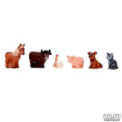 Лот: 12652537. Фото: 1. Резиновая игрушка "Домашние животные... Для младенцев