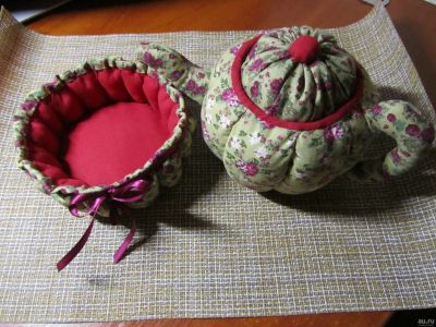 Лот: 13026657. Фото: 1. Текстильный чайник-пакетница и... Гирлянды, шарики, новогодние аксессуары