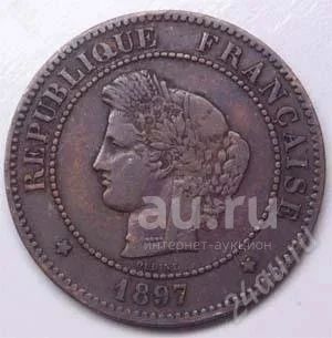 Лот: 18661491. Фото: 1. Франция. 5 сантим 1897. Идеал... Европа