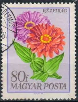 Лот: 20835358. Фото: 1. 1968. Венгрия. Садовые цветы... Марки