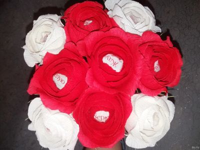 Лот: 13735715. Фото: 1. Букет конфеты розы рафаэлло. Подарки на 14 февраля