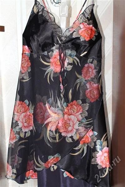 Лот: 2092943. Фото: 1. сорочка шелк+шифон размер L. Нижнее бельё