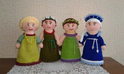 Лот: 7890351. Фото: 1. Вязаная кукла. Авторские куклы, игрушки, поделки