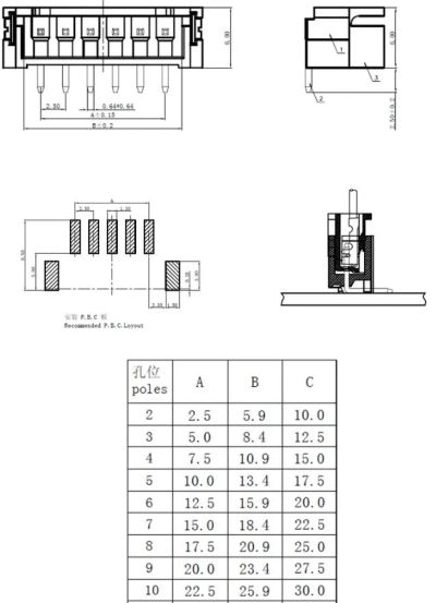 Лот: 20617832. Фото: 1. Разъем штыревой P2.54мм XH2.54... Разъёмы