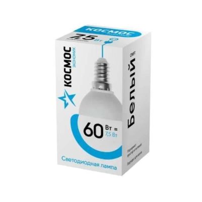 Лот: 21517114. Фото: 1. Лампа КОСМОС ЭКОНОМИК LED 7,5W... Лампочки