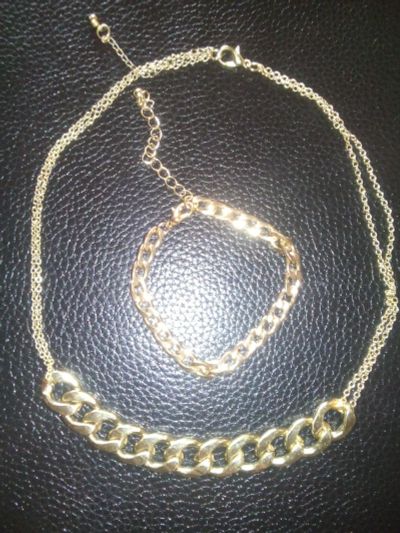 Лот: 7863852. Фото: 1. Цепь+браслет и ожерелье. Комплекты изделий