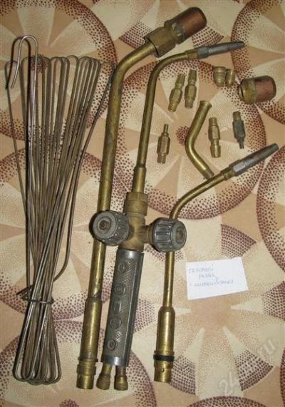 Лот: 2905244. Фото: 1. газовый резак + насадки + вставки. Оборудование для газосварки, резки