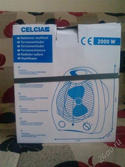 Лот: 3940648. Фото: 1. Тепловентилятор новый Celcia есть... Обогреватели бытовые