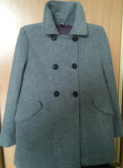 Лот: 8081096. Фото: 1. Пальто двубортное ZARA цвет: серый... Верхняя одежда