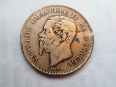 Лот: 10870997. Фото: 1. Италия 5 чентезимо 1862. Европа
