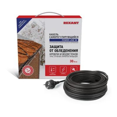 Лот: 24485569. Фото: 1. Кабель греющий Rexant 15 м, 450... Тёплый пол