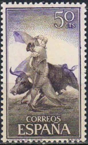 Лот: 25000890. Фото: 1. 1960. Испания. Бой быков. н.с... Марки