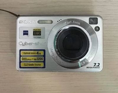 Лот: 14229847. Фото: 1. Фотоаппарат Sony DSC-W120 Silver. Цифровые компактные