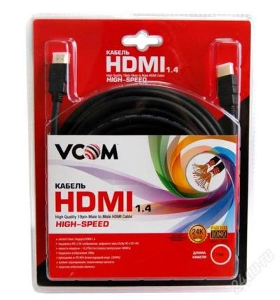 Лот: 2404572. Фото: 1. Кабель Hdmi Vcom v.1.4 10 метров... Шлейфы, кабели, переходники