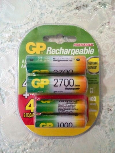 Лот: 12290769. Фото: 1. Аккумуляторы GP rechargeable... Батарейки, аккумуляторы, элементы питания