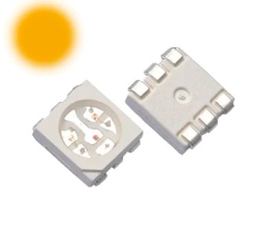 Лот: 17511881. Фото: 1. Светодиод SMD 5050 желтый, 588-590nm... Светодиоды
