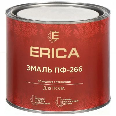Лот: 24085898. Фото: 1. Эмаль Erica, ПФ-266, для пола... Краски, лаки, растворитель