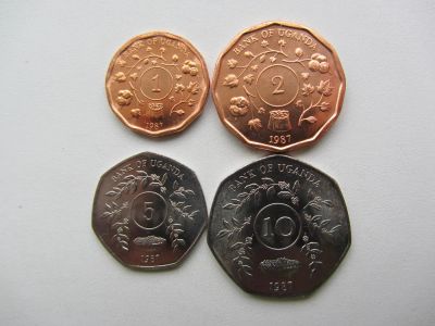 Лот: 4864760. Фото: 1. Уганда набор из 4 монет 1987 г... Африка