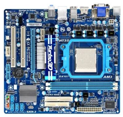 Лот: 5653387. Фото: 1. Материнская плата Gigabyte GA-880GM-D2H... Материнские платы