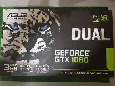 Лот: 12956770. Фото: 1. Видеокарта asus dual GTX 1060... Видеокарты