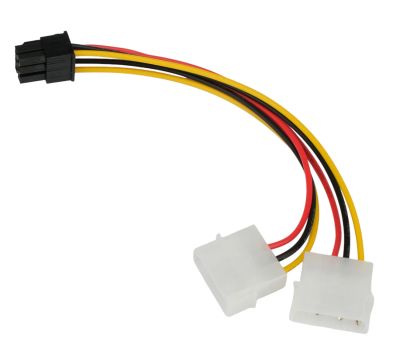 Лот: 20965580. Фото: 1. Кабель 2x Molex - 6 pin 0.15м... Шлейфы, кабели, переходники