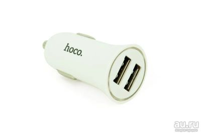 Лот: 9259973. Фото: 1. АЗУ-2USB HOCO UC204 2,4 A, белый. Дата-кабели, переходники