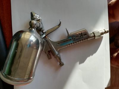 Лот: 22571902. Фото: 1. Краскопульт мини 0,8 мм с 2 регулировки... Пневмоинструмент