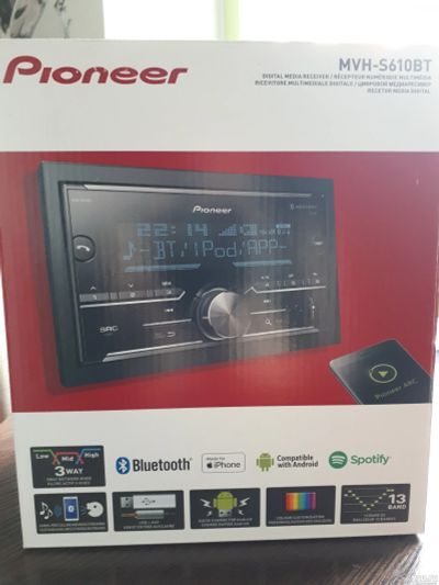 Лот: 14317707. Фото: 1. Магнитола Pioneer MVH-S610BT новая. Музыкальные центры, магнитолы