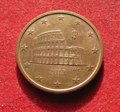 Лот: 19898923. Фото: 1. 5 евроцентов 2013 г. Италия. Европа