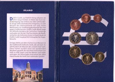 Лот: 11849391. Фото: 1. Набор евромонет Ирландия 2002г... Наборы монет