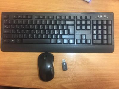Лот: 10866535. Фото: 1. Беспроводная клавиатура + мышь... Клавиатуры и мыши
