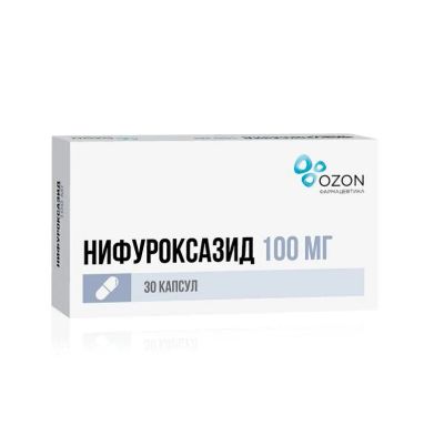 Лот: 23721970. Фото: 1. Нифуроксазид 100 мг капсулы 30... Лекарства