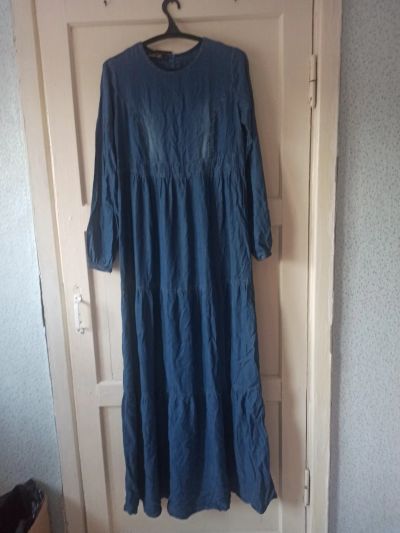 Лот: 17351584. Фото: 1. Платье тонкая джинса 42 размер... Платья