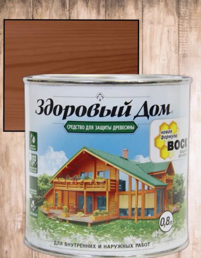 Лот: 12892701. Фото: 1. Деревозащитное средство Здоровый... Краски, лаки, растворитель