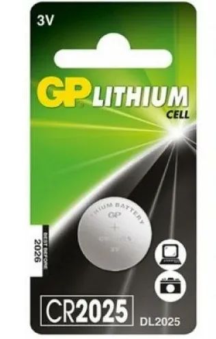 Лот: 19996528. Фото: 1. Батарейка CR2025 GP Lithium 3V... Батарейки, аккумуляторы, элементы питания