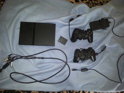 Лот: 4538765. Фото: 1. Ps2 75008+ 2 джойстика+ чип+ игры. Игровые приставки, консоли